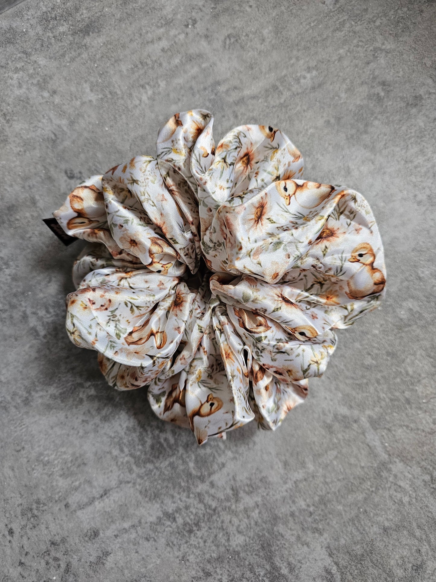 Ducklings XL Satin Hair Scrunchie.