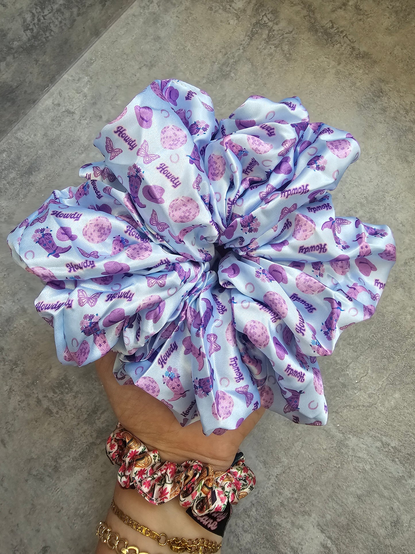 Nashville Disco XL Satin Hair Scrunchie.