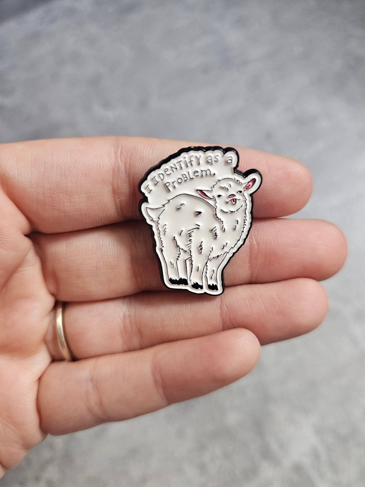 I identify as a problem goat Pin Badge