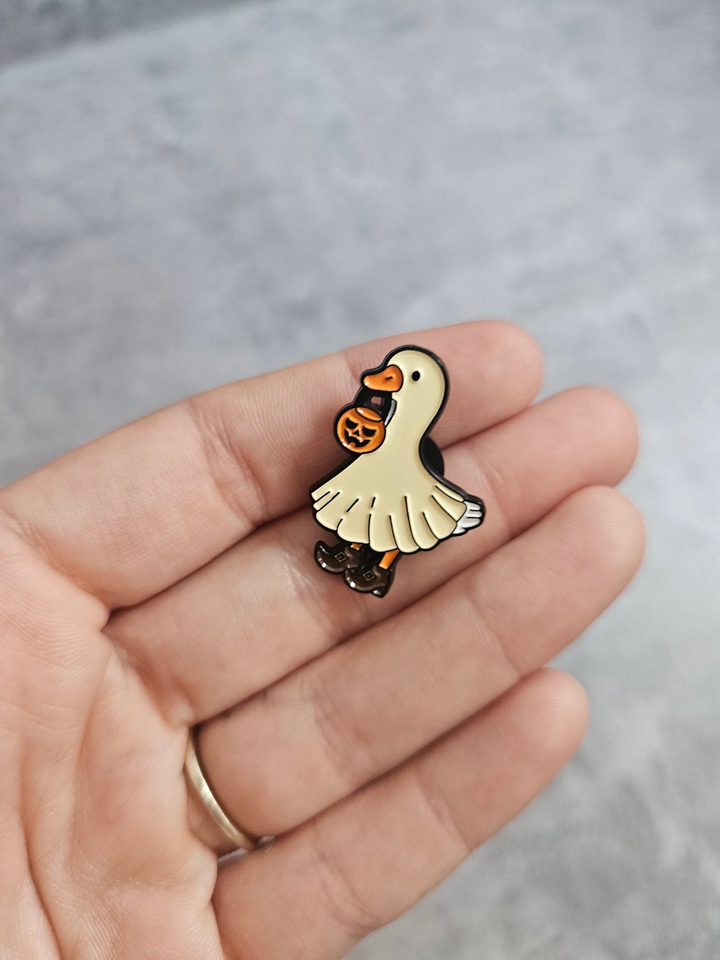 Ghost duck Pin Badge