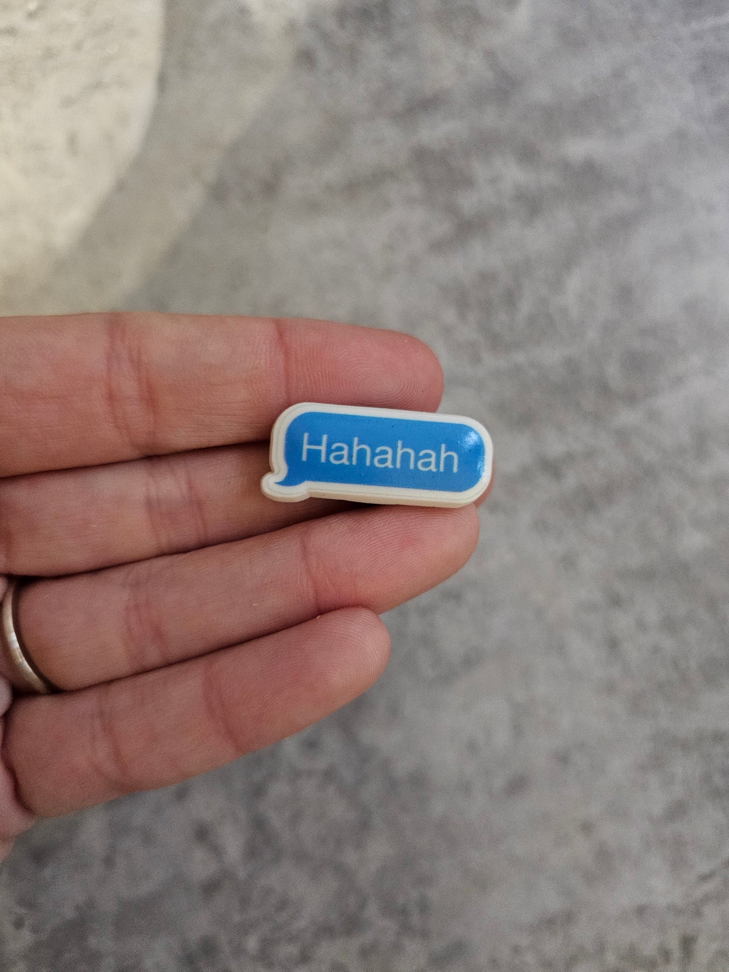 Hahahaha chat bubble, shoe charm
