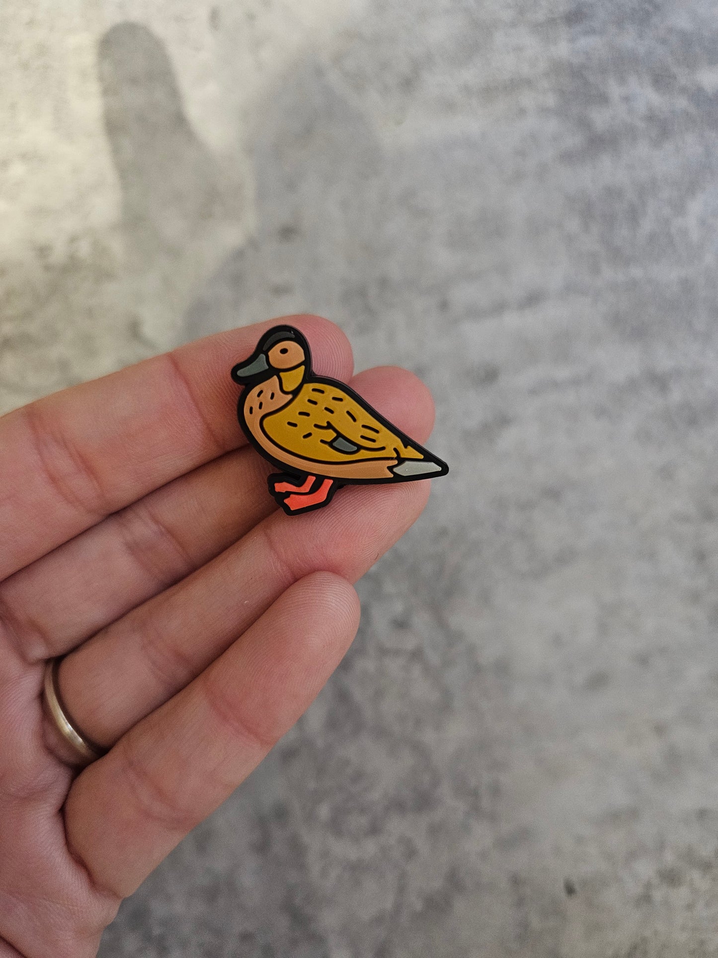 Brown duck, shoe charm