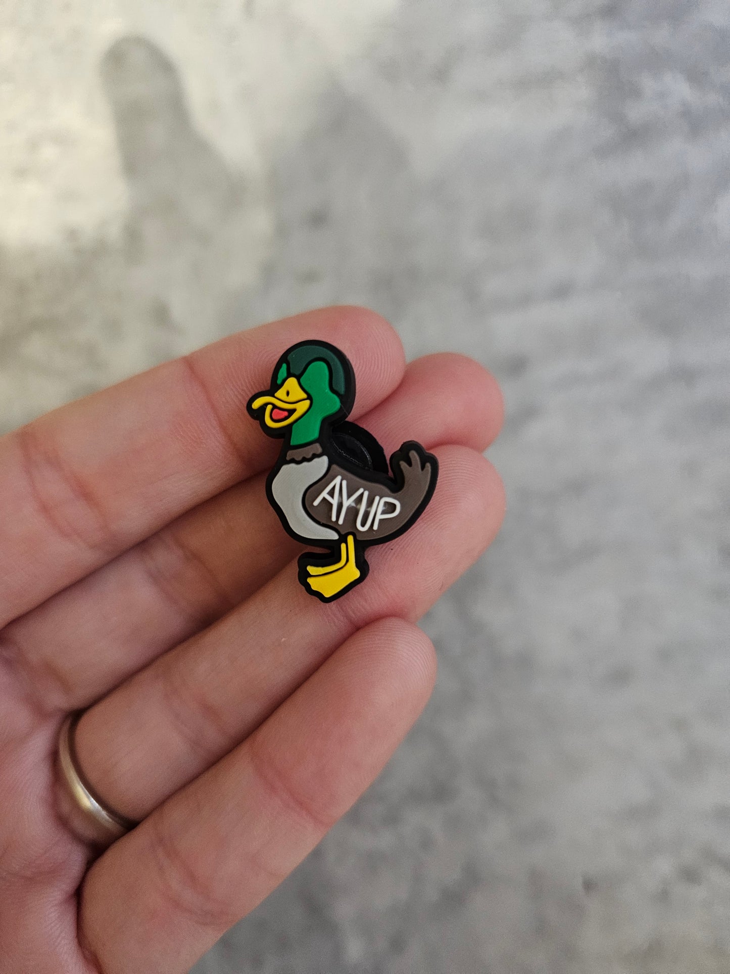 Aaayup duck, shoe charm