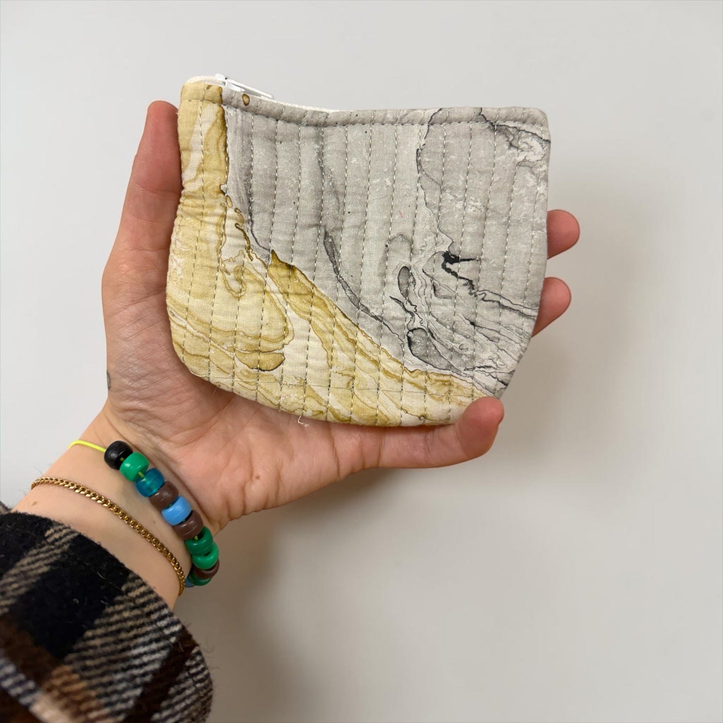 Grey Marble Mini Zip Purse - Penny & Ol