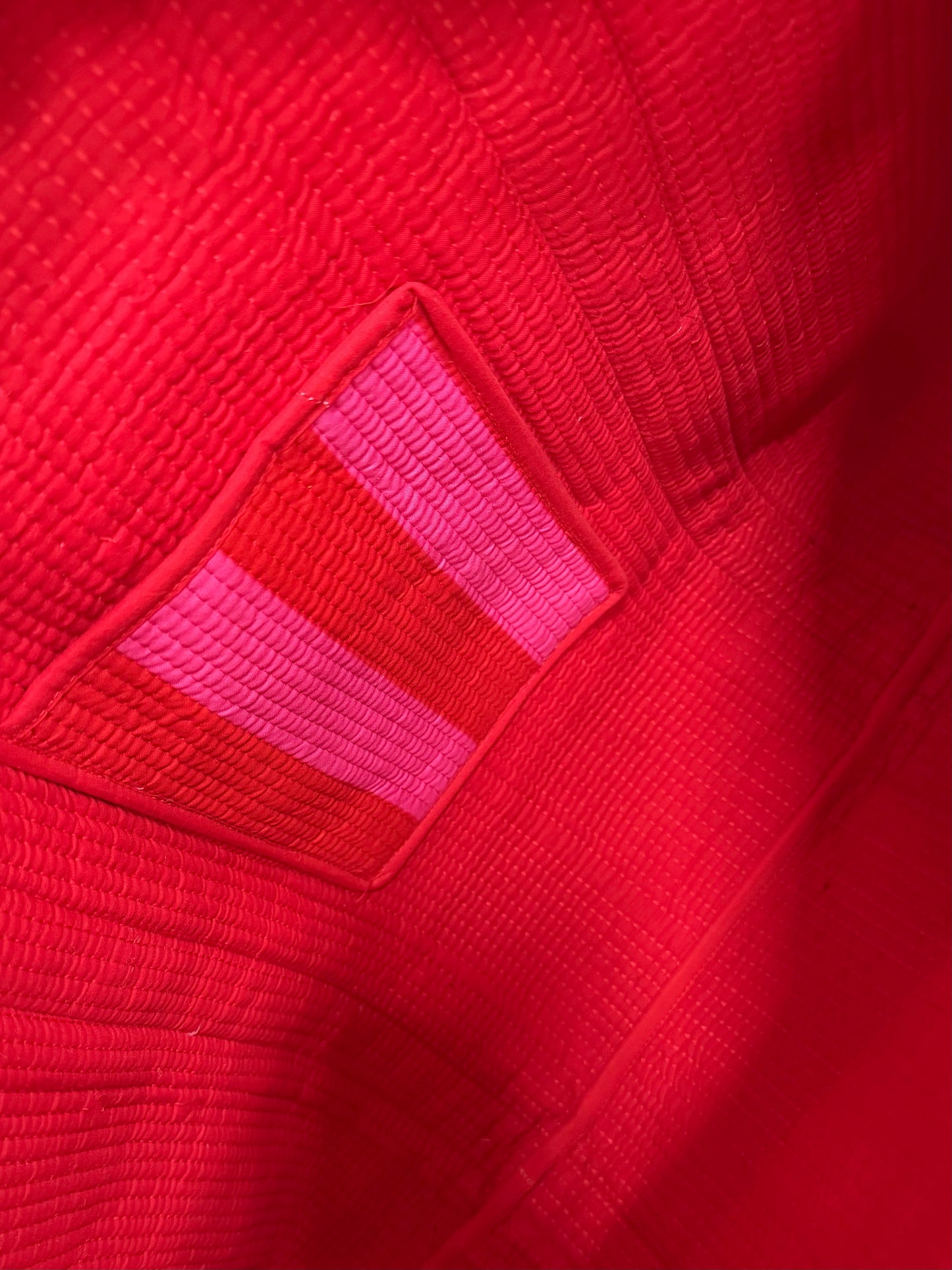 Pink & Red Stripes LARGE Cotton Tote Bag