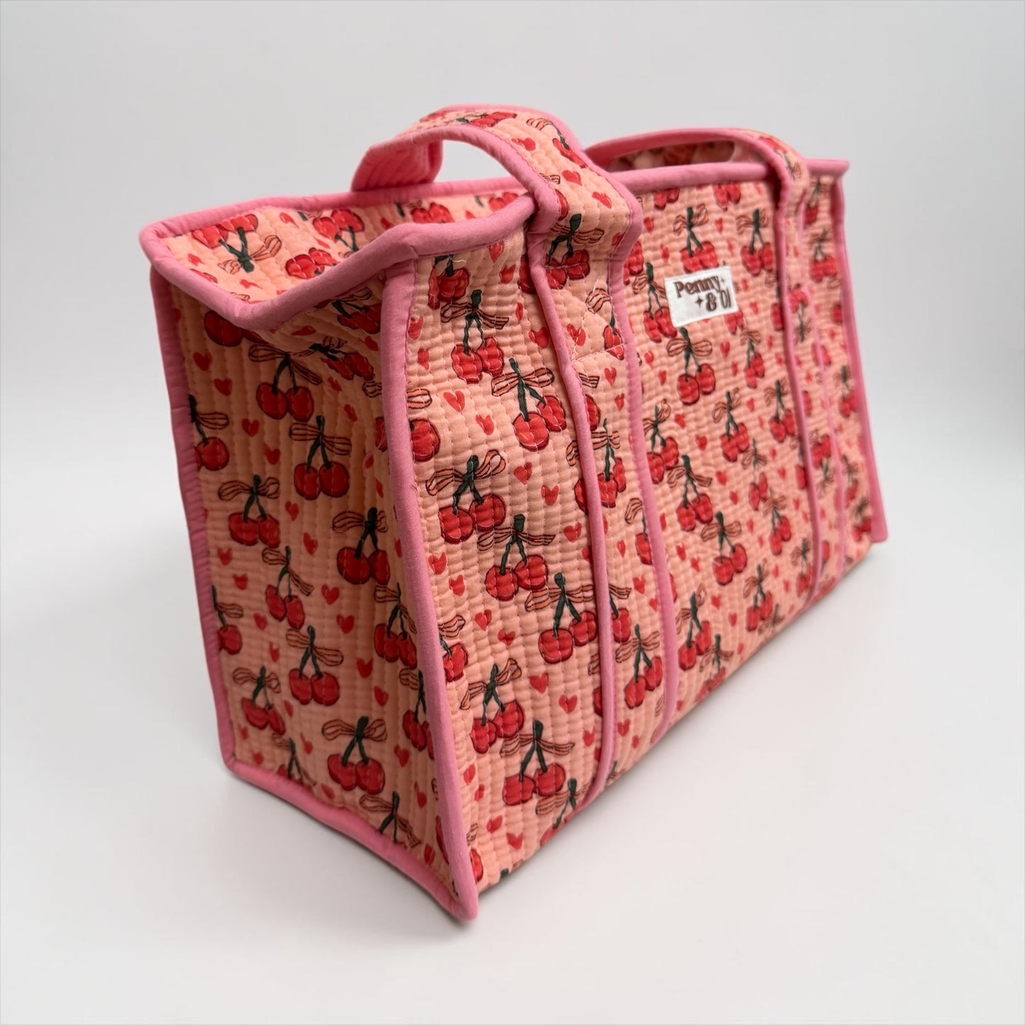 Cherry Love MEDIUM Cotton tote bag