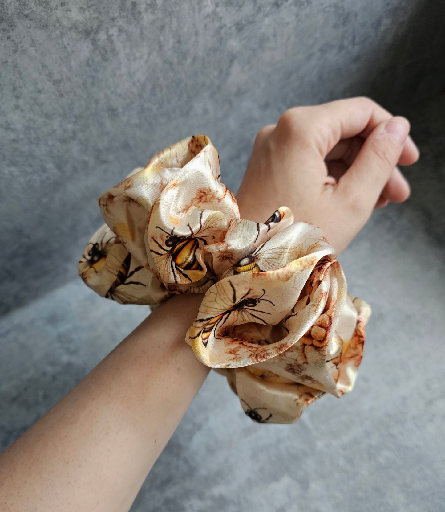 Honey Bee XL Hair Scrunchie.