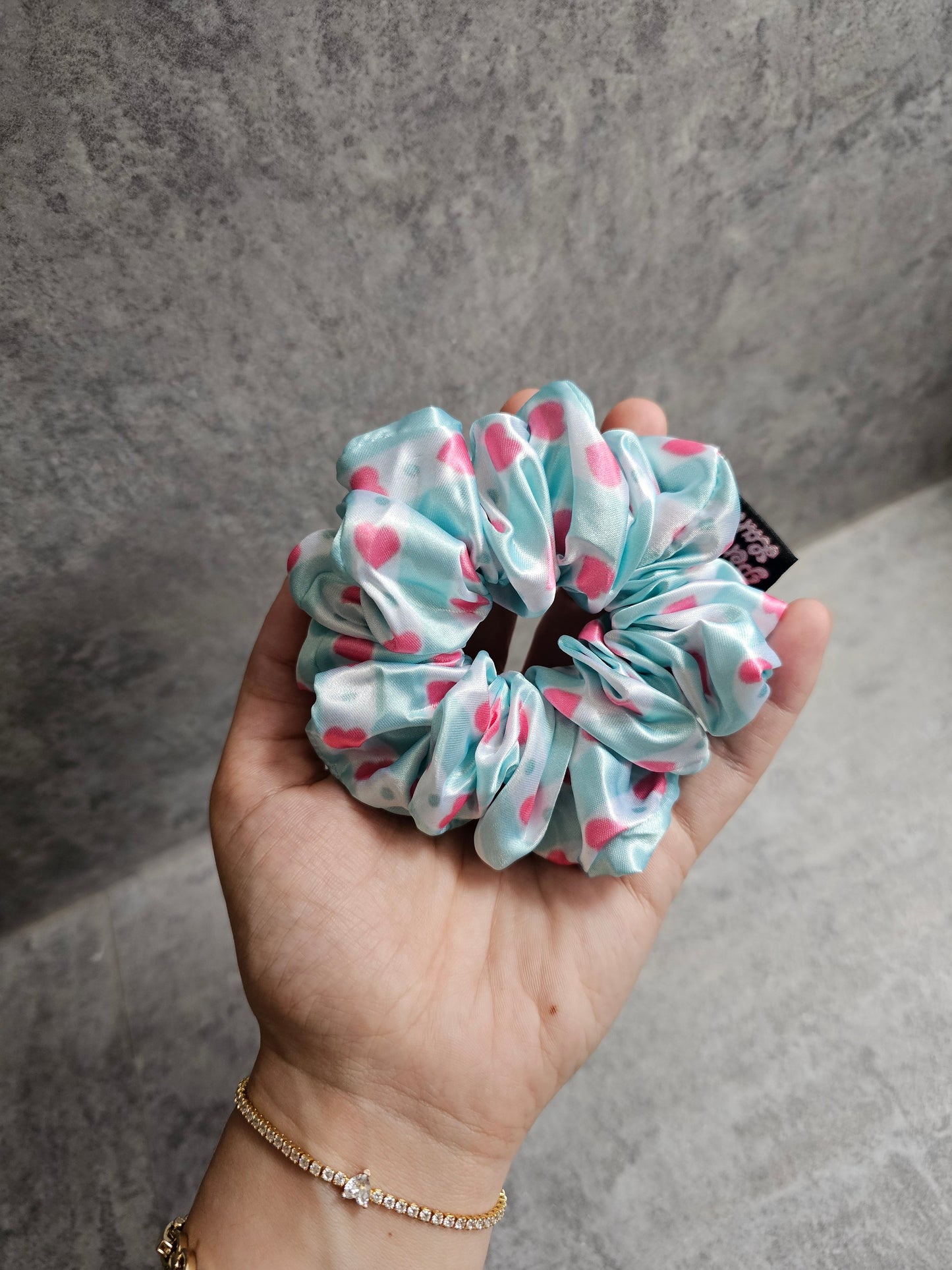 Candy Hearts Midi Scrunchie