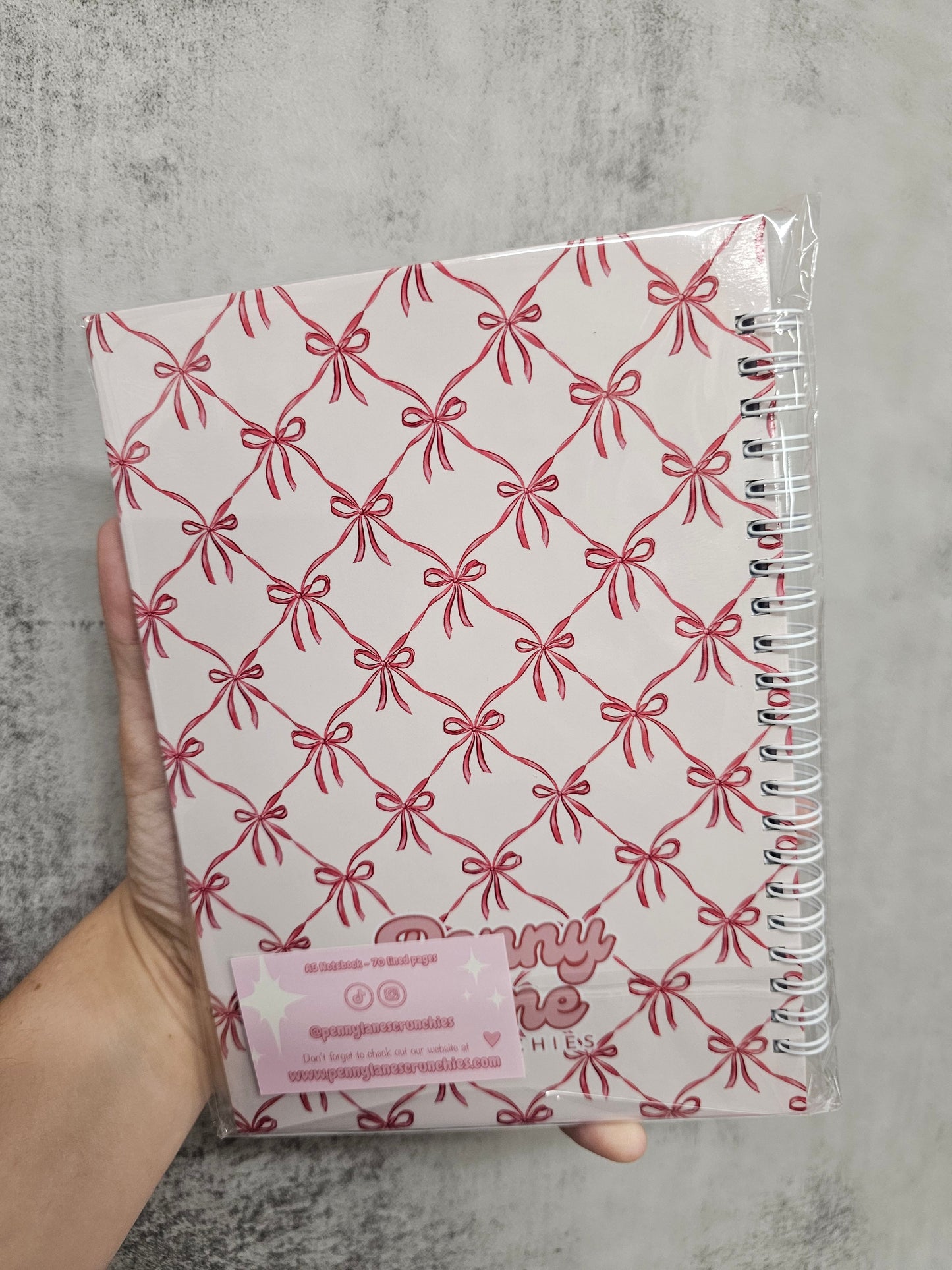 Pink Bows Notebook.