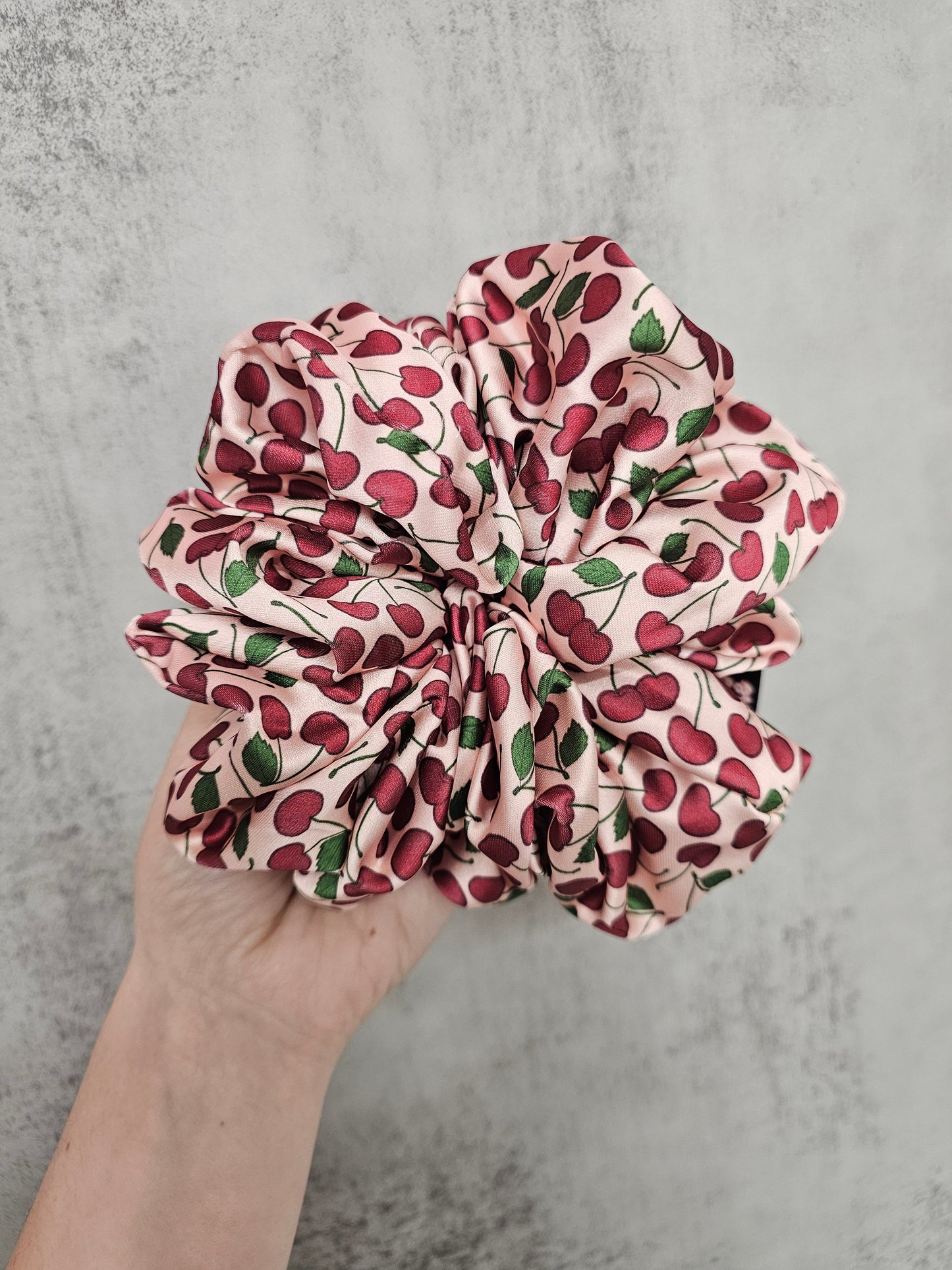 Cherry Bomb Luxury Satin XL Hair Scrunchie