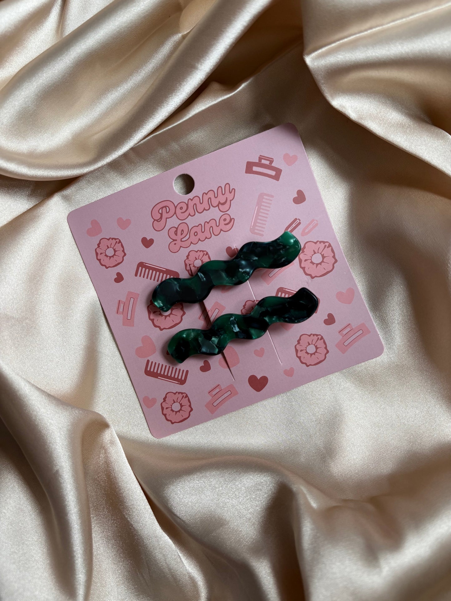 2 pack acetate crocodile clips. PLS custom hair clips.