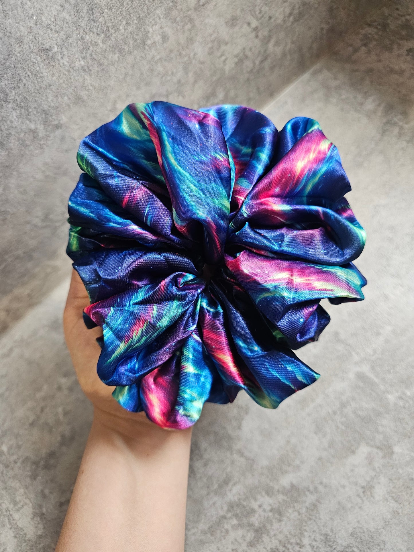 Northern Lights XL Satin Hair Scrunchie