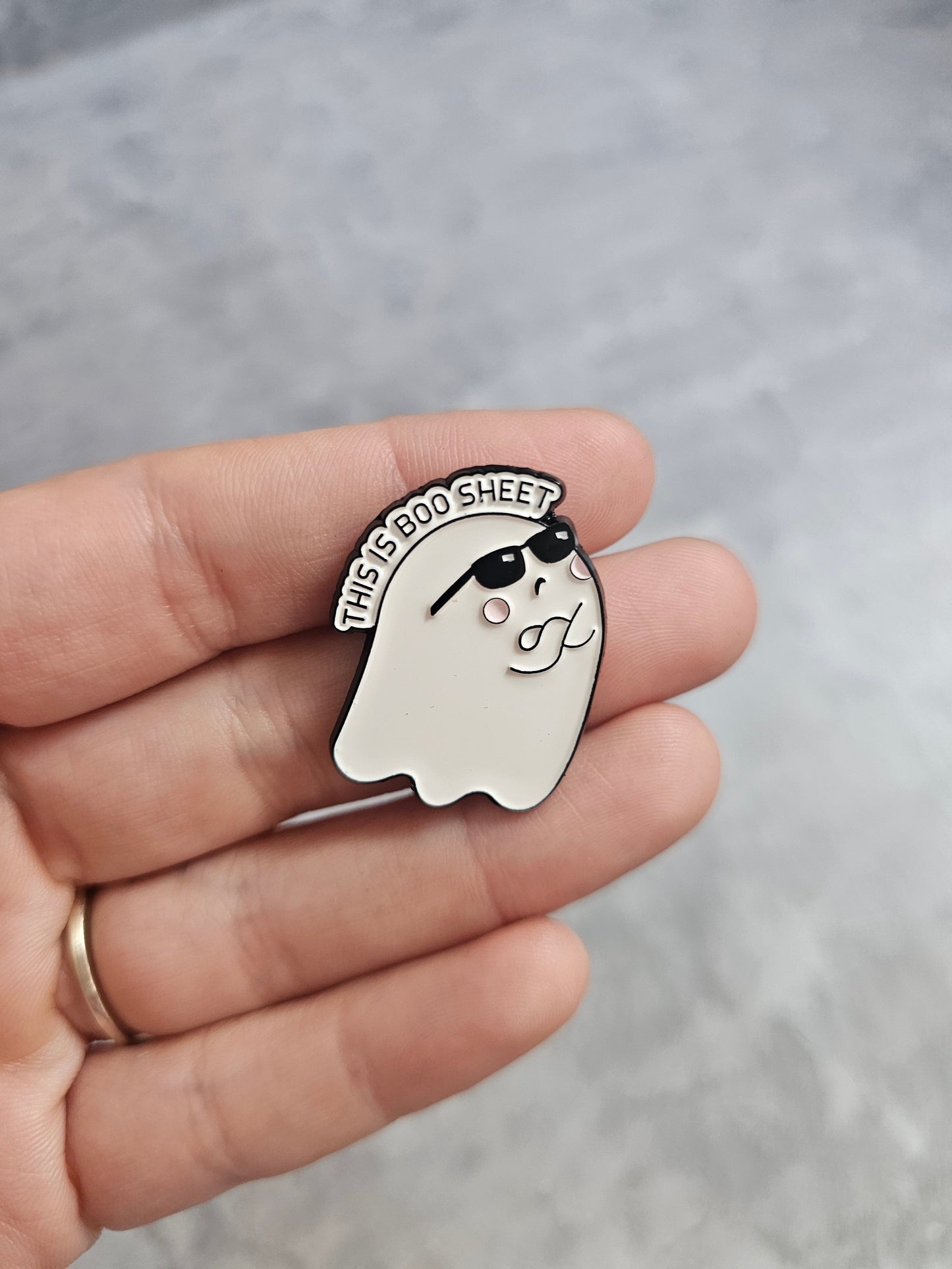 This is boosheet ghost Pin Badge