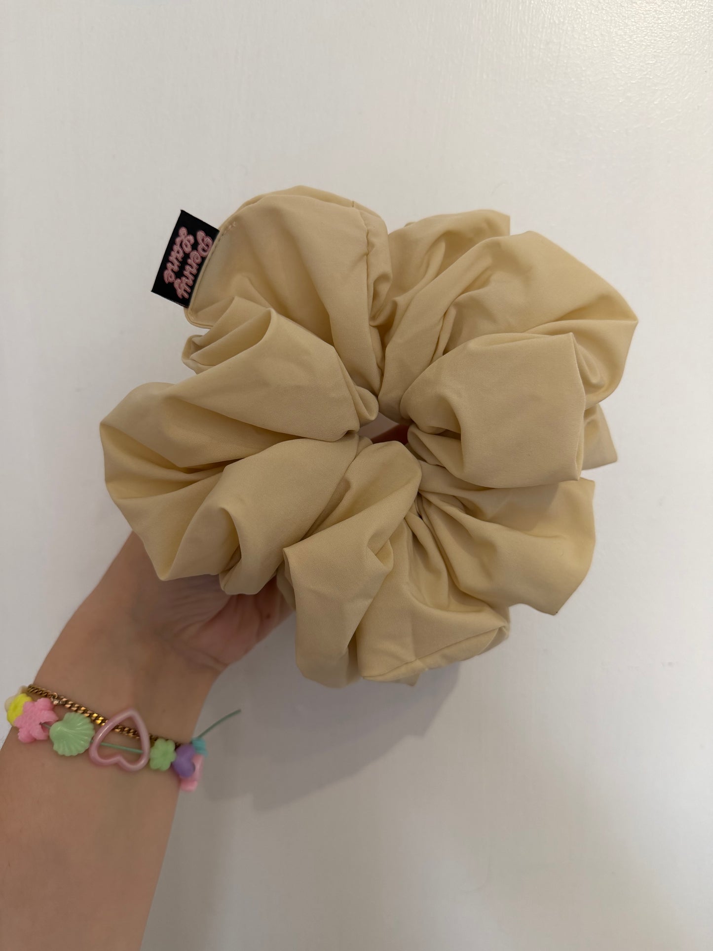 Beigey yellow XL Workout Hair Scrunchie