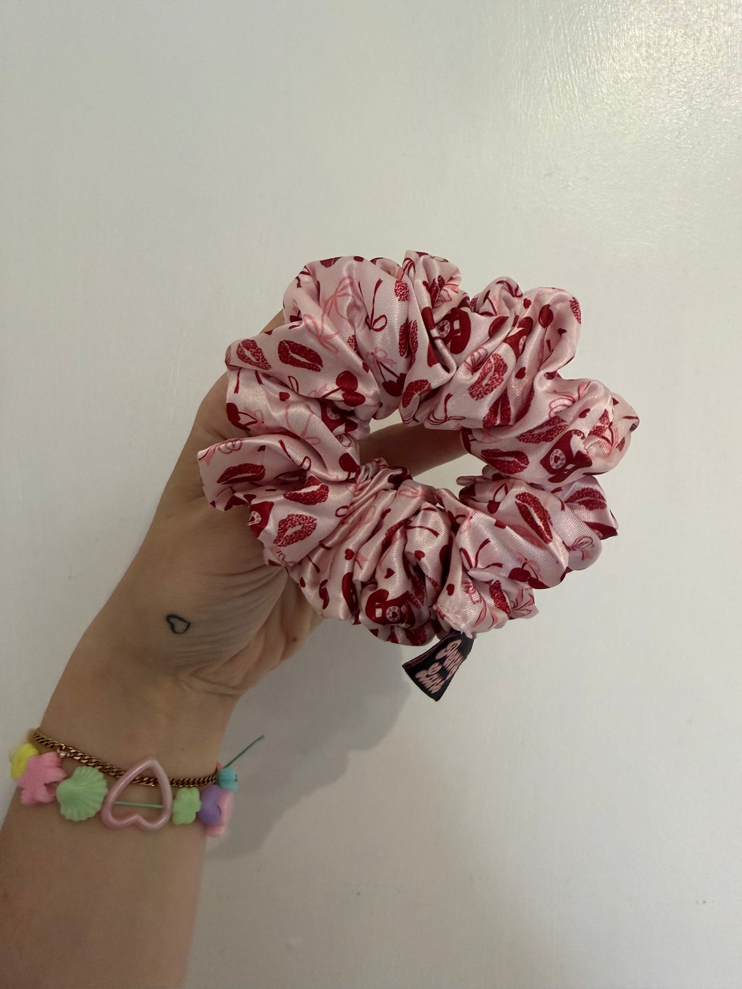Cherry Charm MIDI Satin Hair Scrunchie