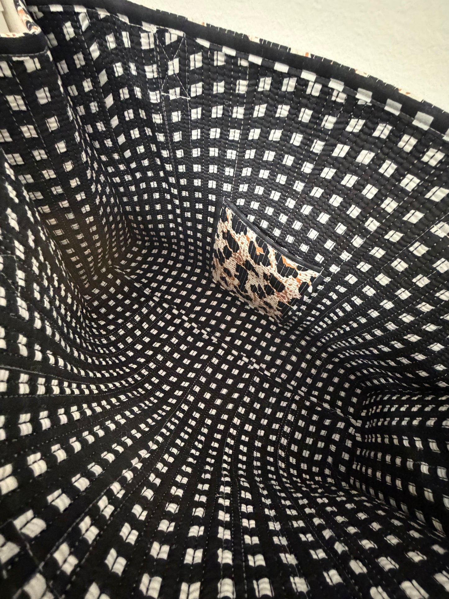 Leopard REVERSIBLE Large Cotton Tote Bag, handmade tote bags