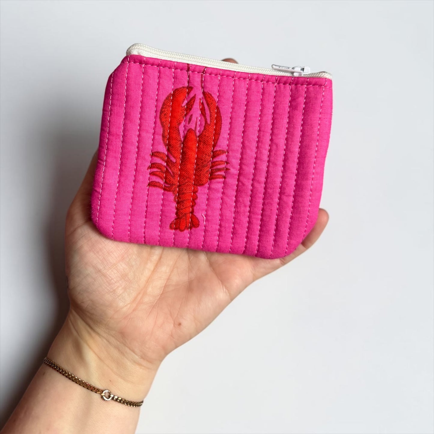 Pink & Red Lobster Mini Zip Purse - Penny & Ol
