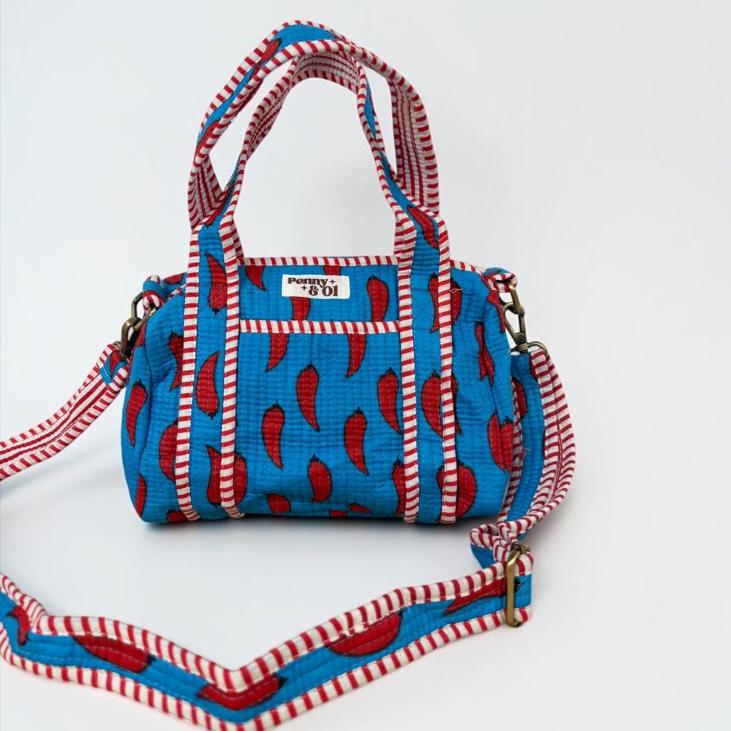 Blue Chilli’s Mini Duffle Tote, Handmade Tote Bag