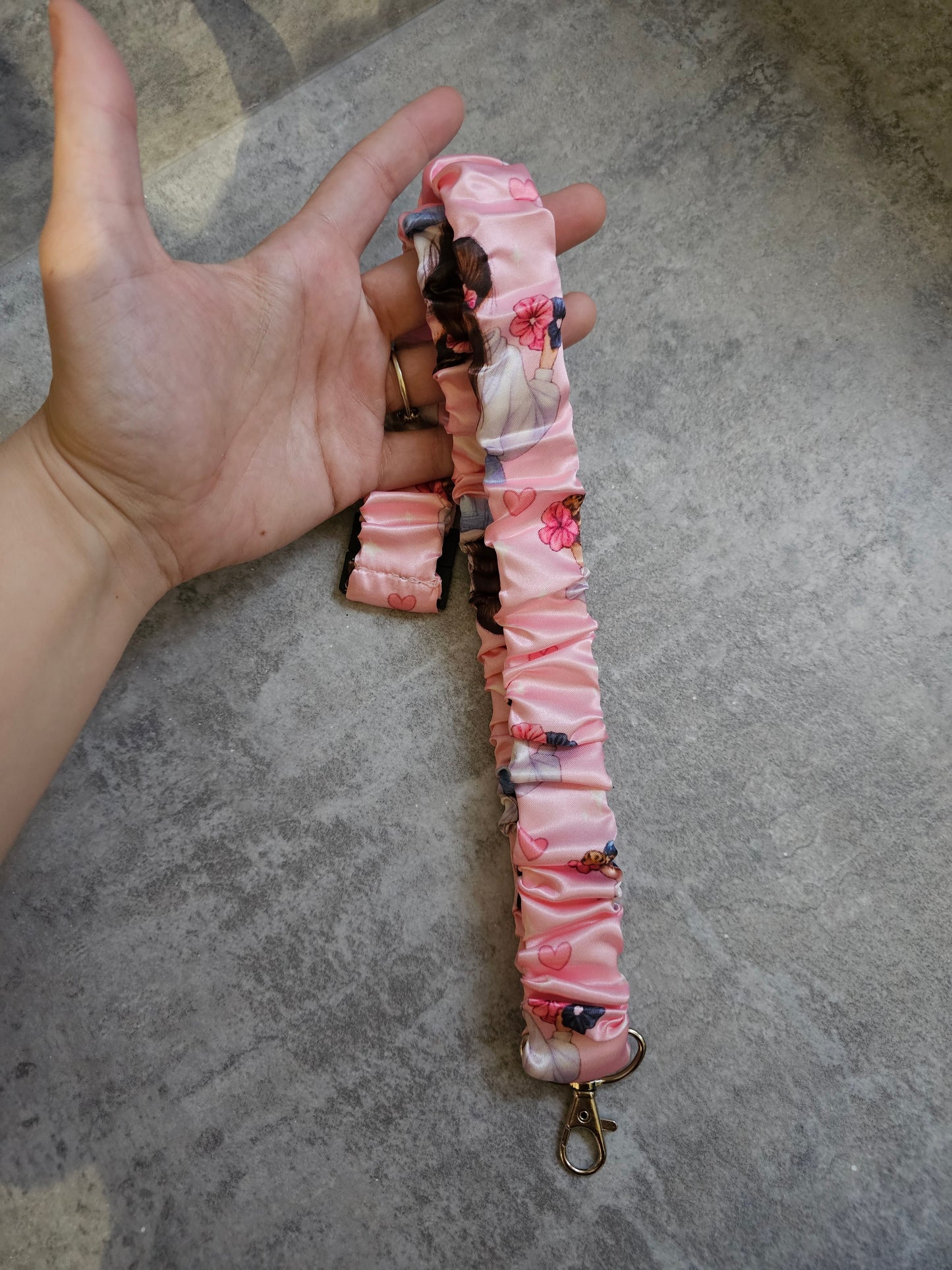 Scrunchie Girl Satin Hair Scrunchie Collection, Keyring, Lanyard