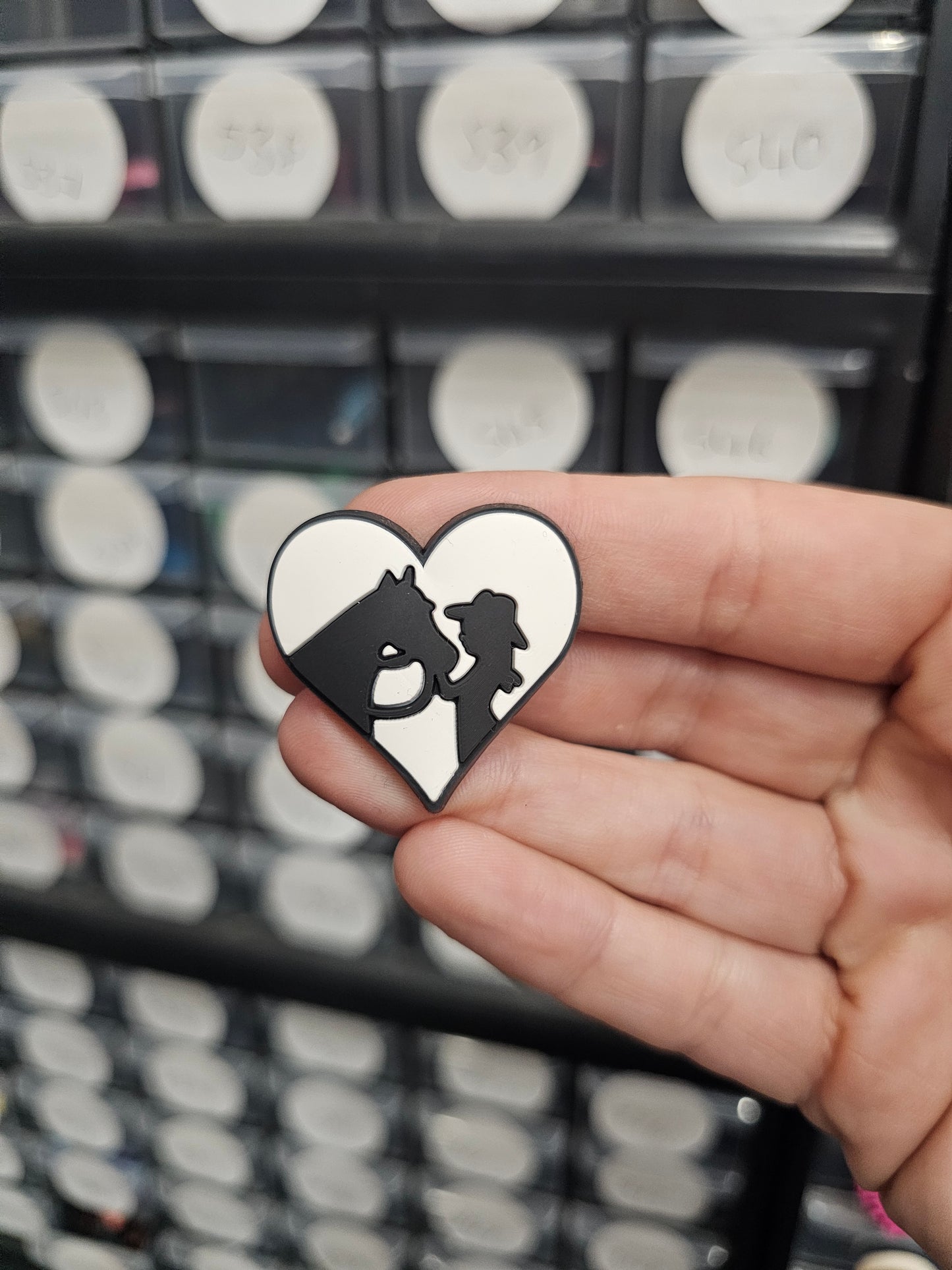 Cowgirl heart shoe charm