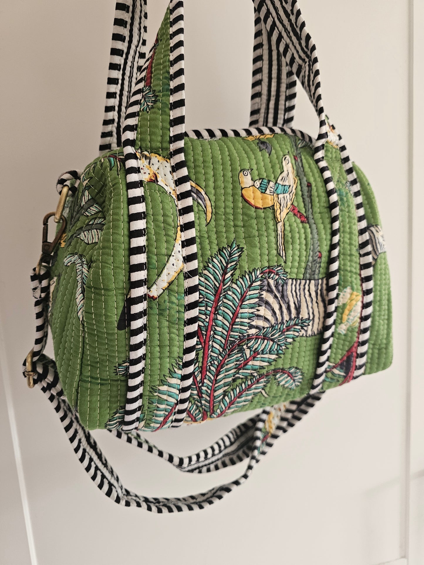 Jungle mini duffle bag, Cotton tote bags.