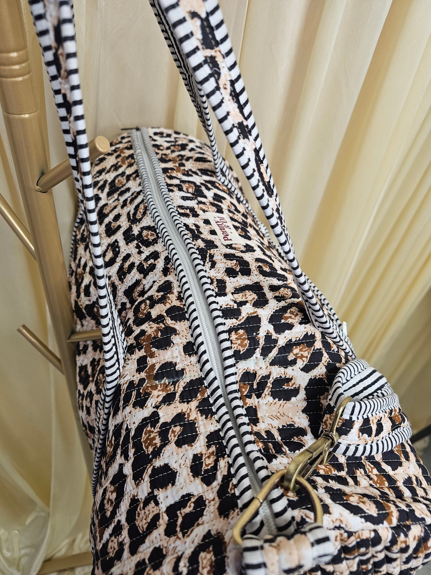 Leopard Print Large Duffle Tote Bags - Penny & Ol