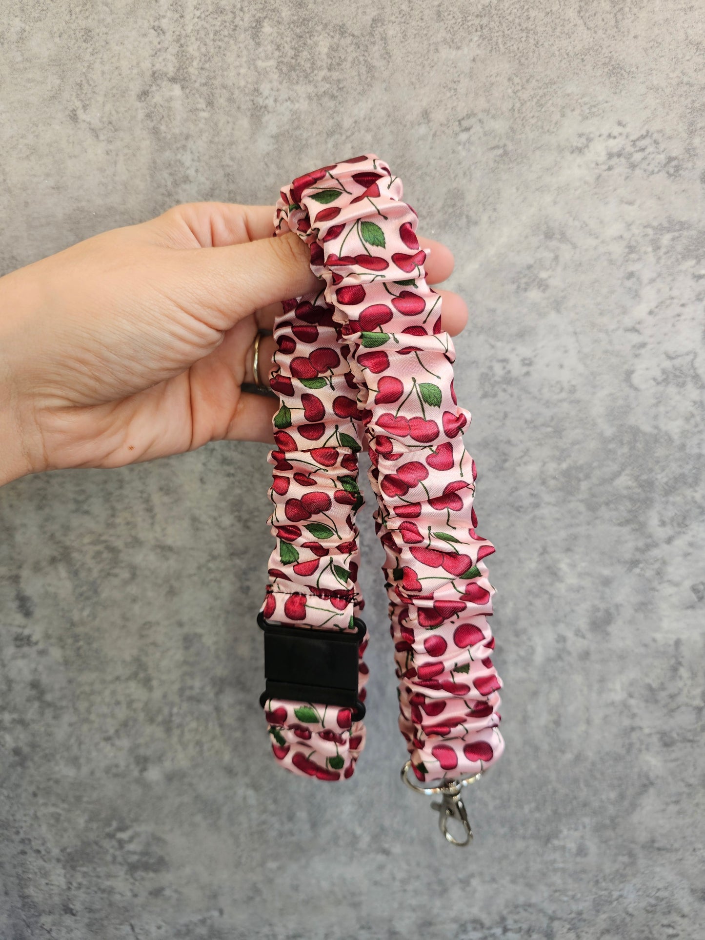 Cherry Bomb Scrunchie Lanyard