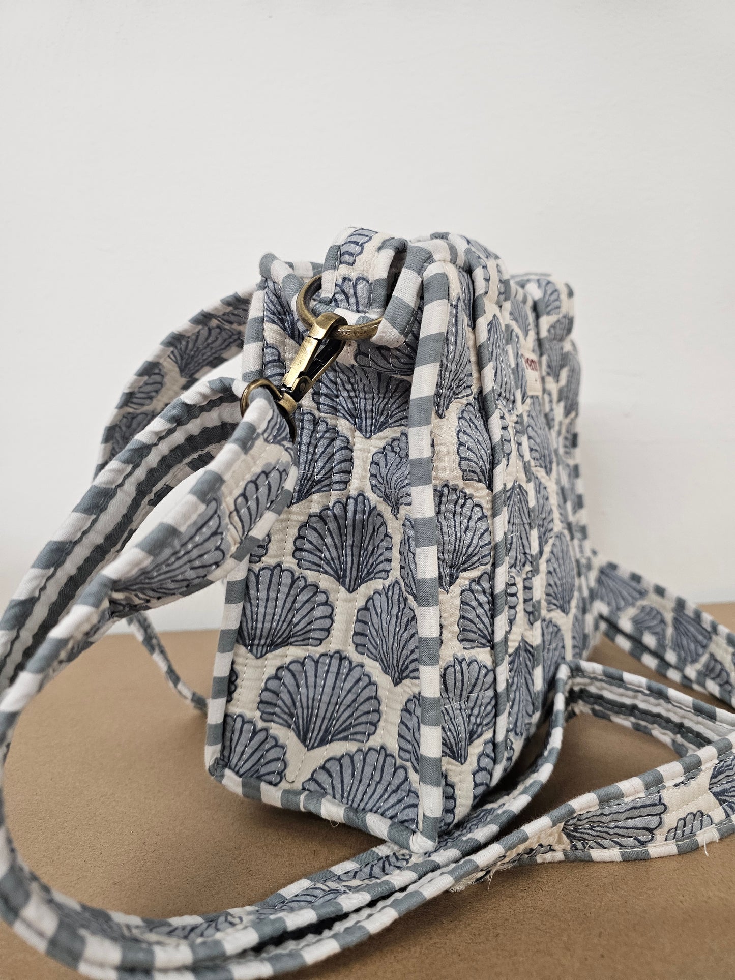 Blue Seashells Collection. Cotton, handmade tote bags.