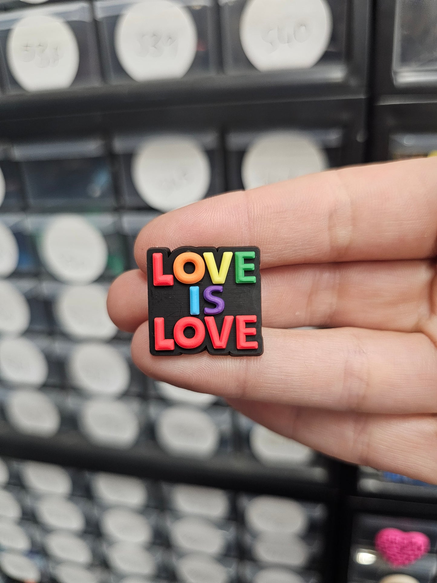 Love is love shoe charm