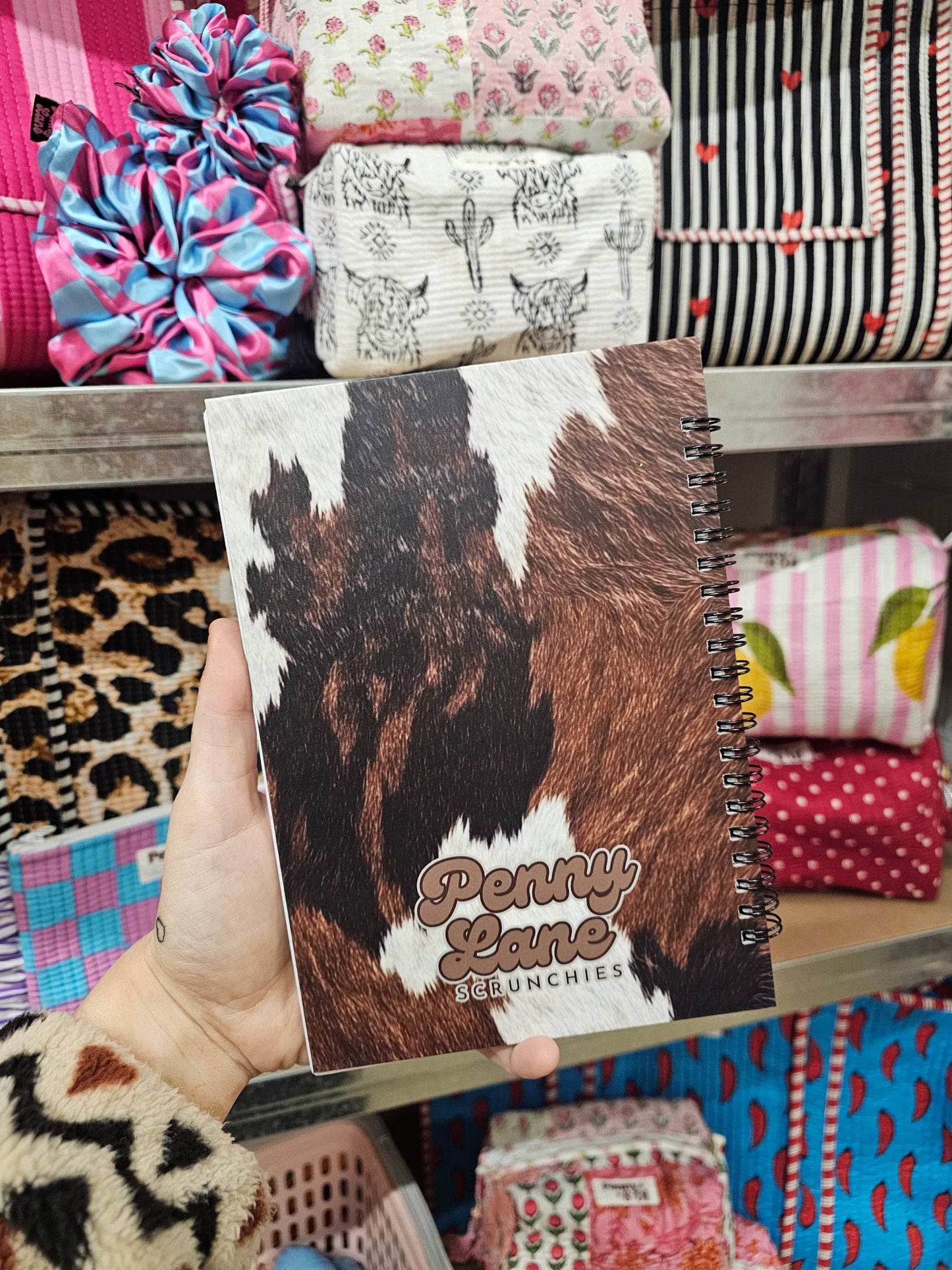 Brown cow print Notebook.
