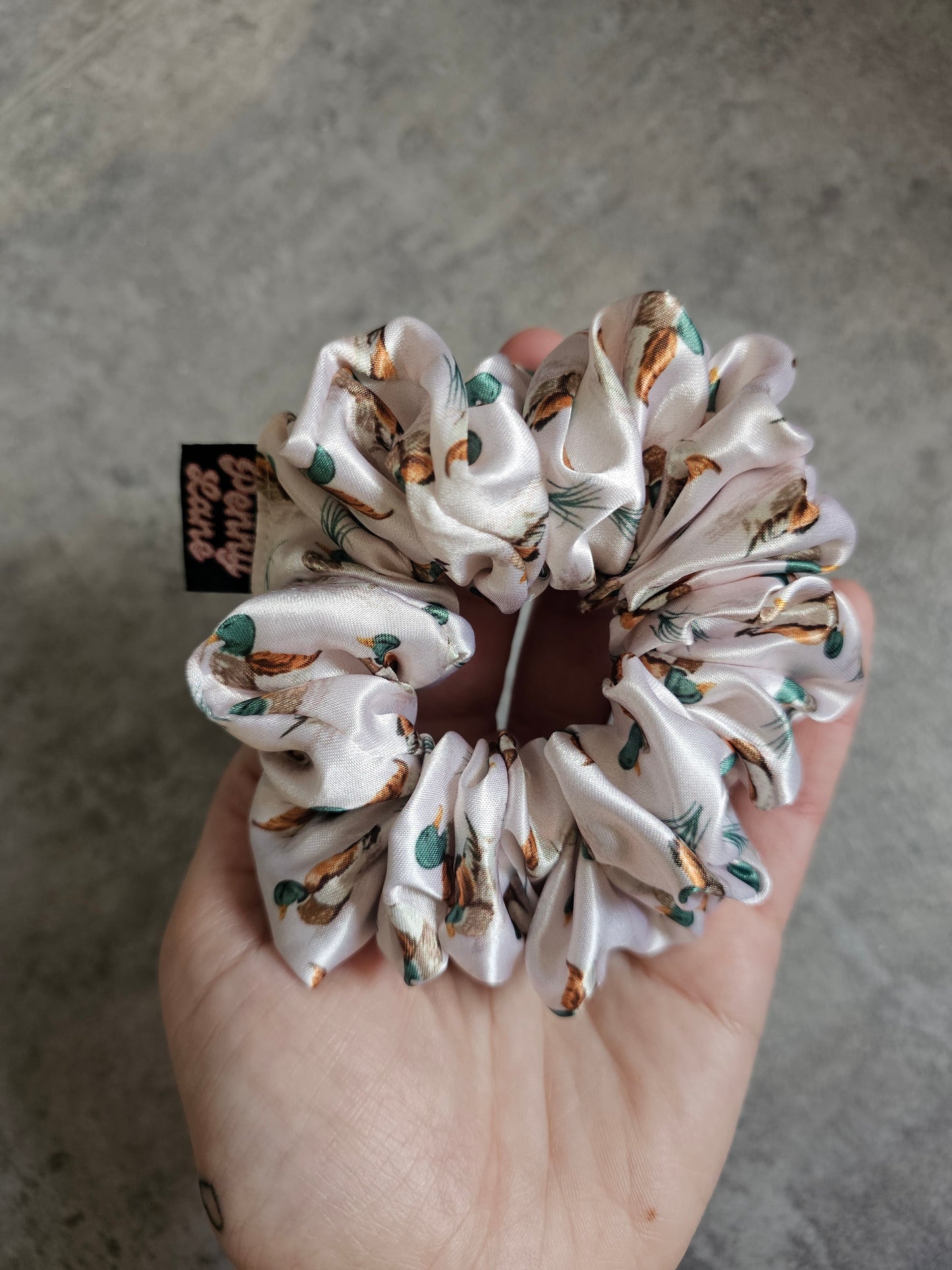 Ducks MIDI Satin Hair Scrunchie