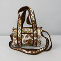Brown Patchwork MINI DUFFLE Tote Bags - Penny & Ol