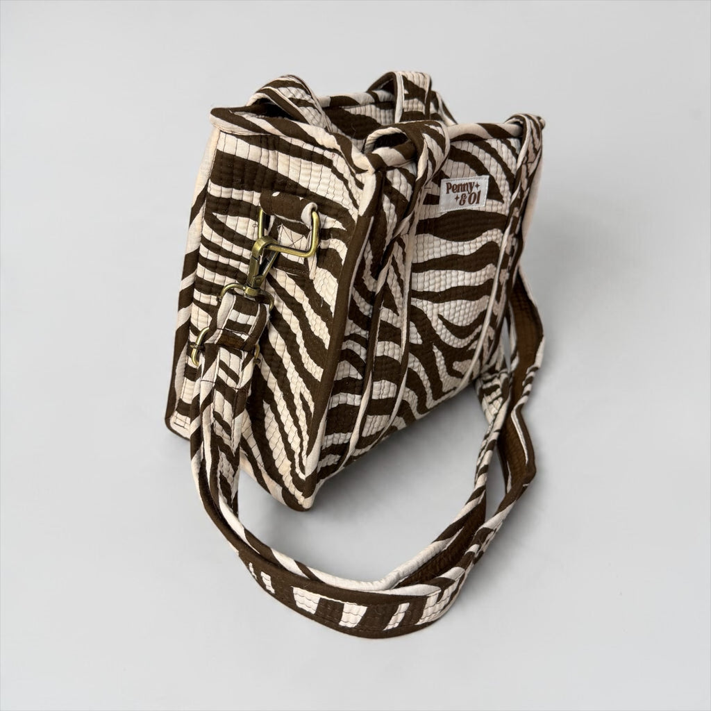 Brown Zebra MINI Tote Bag - Penny & Ol