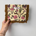 Brown Vintage Western Ruffle Pouch