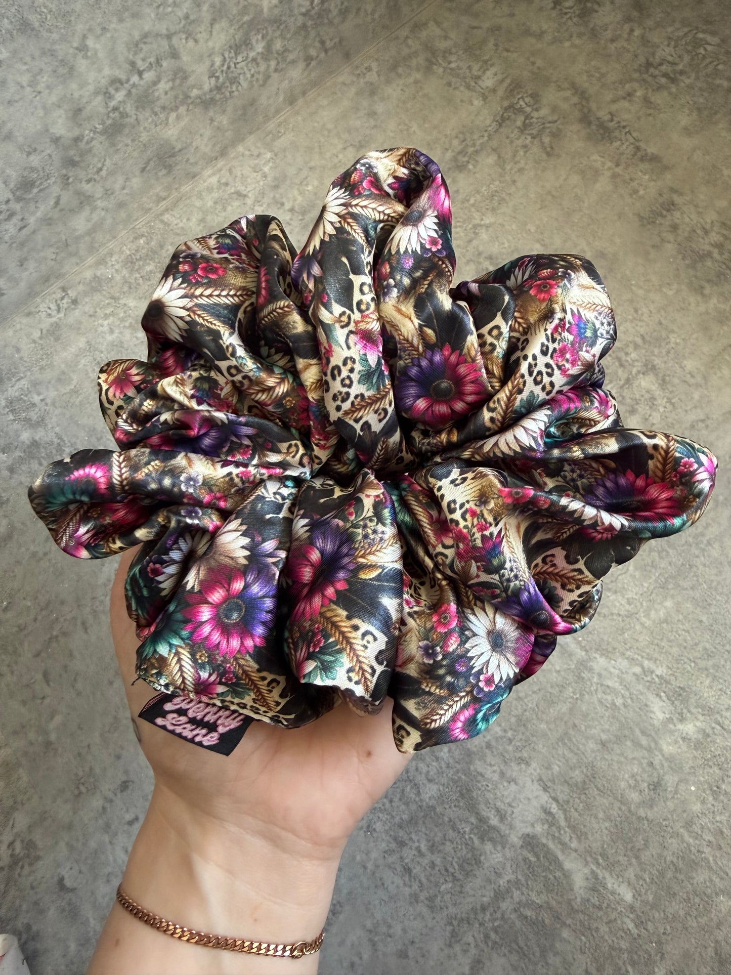 Jungle Fever XL Satin Hair Scrunchie