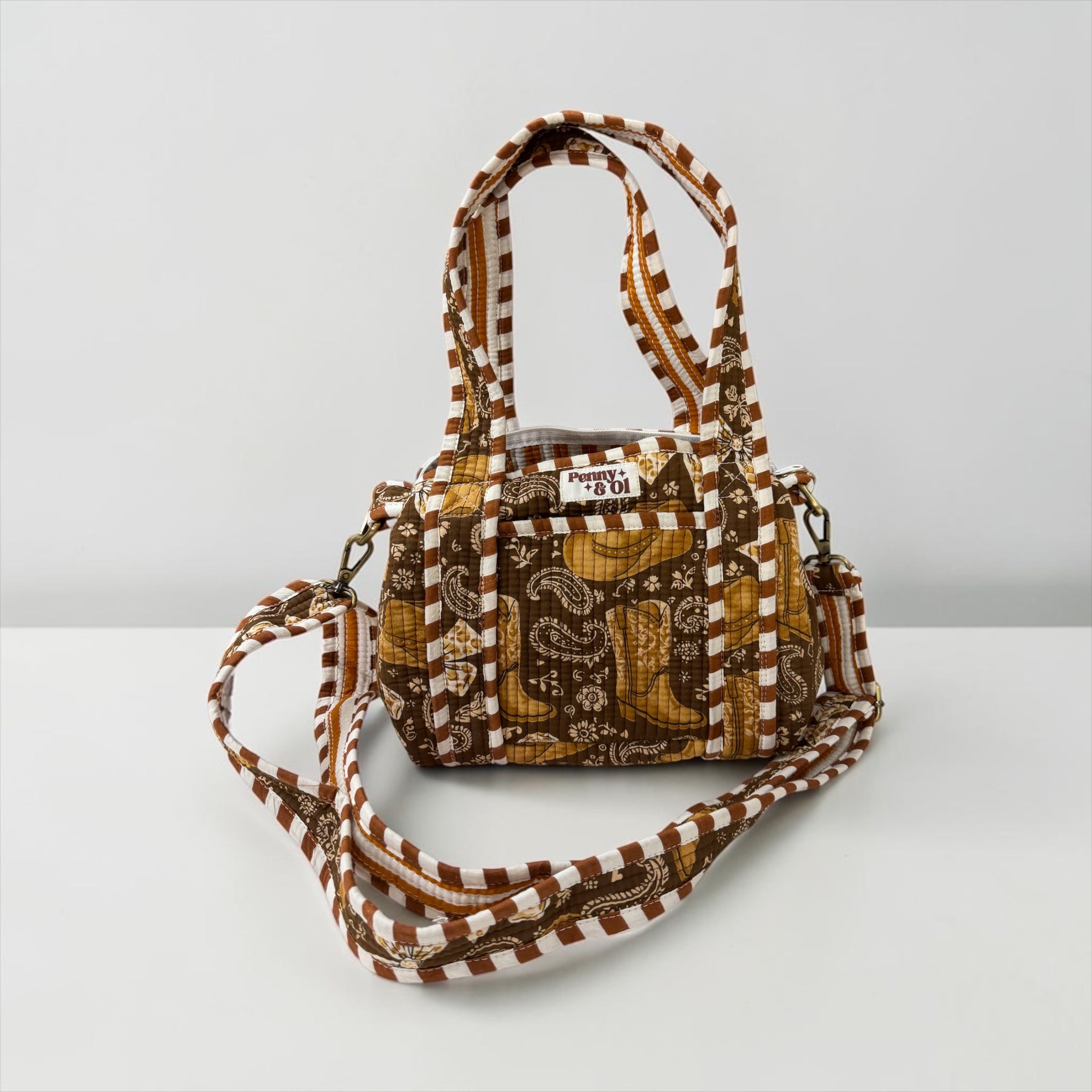 Cow girl Mini Duffle Tote Bags - Penny & Ol