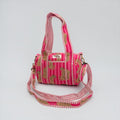 Pink Stripe Leopard MINI DUFFLE Tote Bags - Penny & Ol