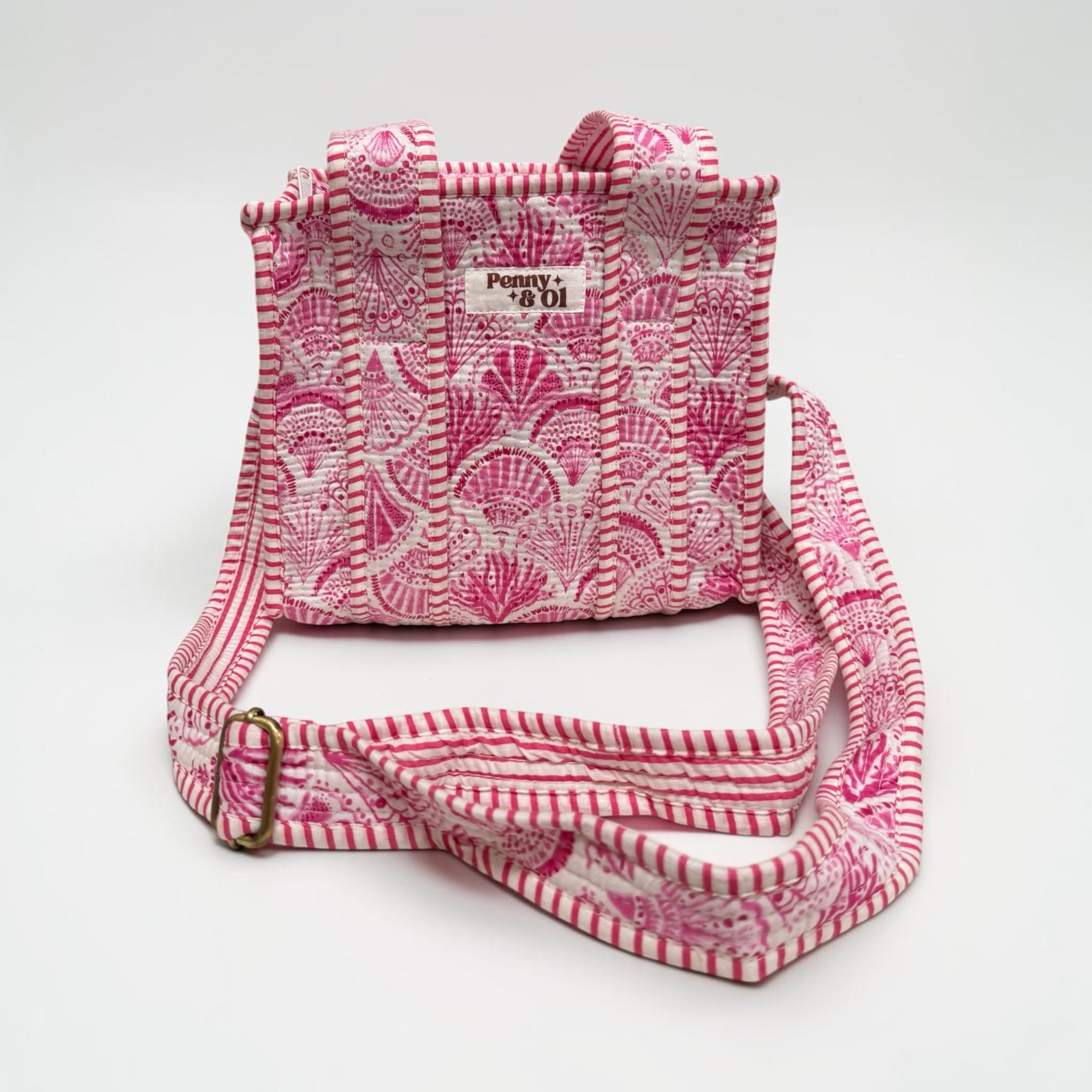 Pink seashells MINI Tote Bag - Penny & Ol