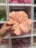 Peach Microfibre Towel XL Hair Scrunchie