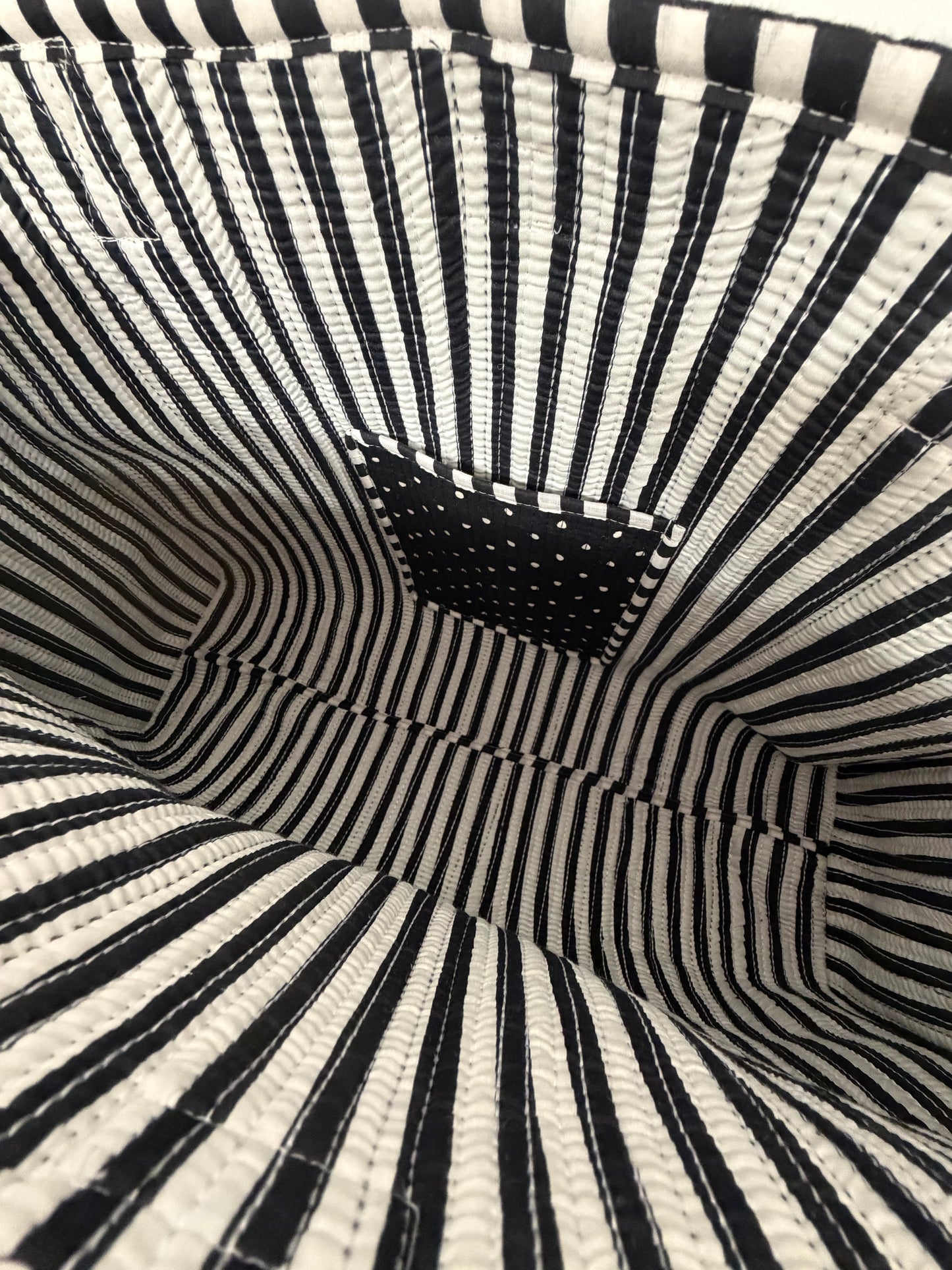 Black polka dot REVERSIBLE Large Cotton Tote Bag, handmade tote bags