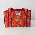 Pink & Orange Stripe Leopard MEDIUM Cotton tote bag