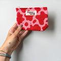 Pink & Red Cow Print Mini Zip Purse - Penny & Ol