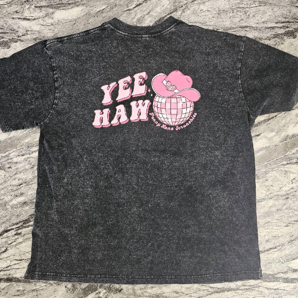 Cowgirl Oversized T-Shirt, 100% cotton acid wash tshirts. Penny Lane Scrunchies Exclusive tshirt