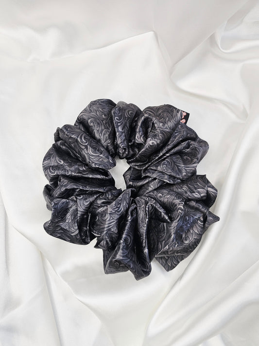 Black Swirl XL Hair Scrunchie.