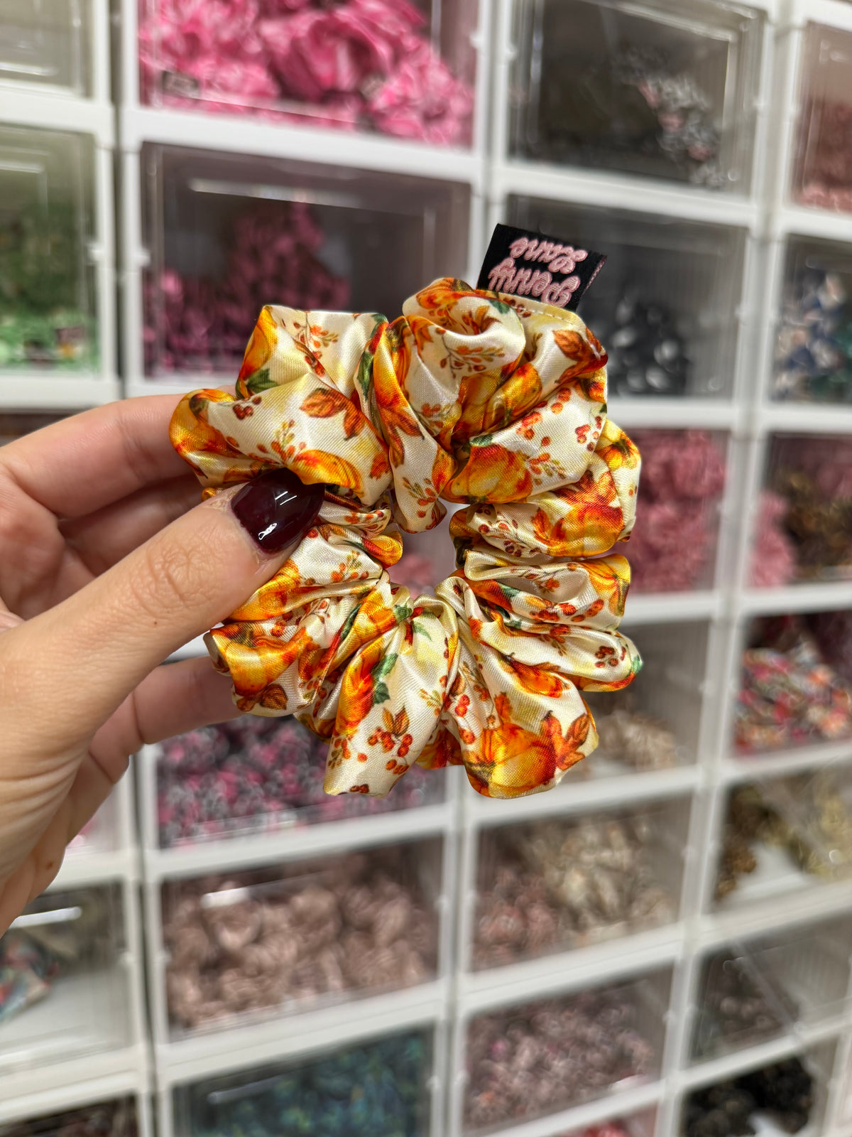 Pumpkin Patch MIDI Satin Hair Scrunchie