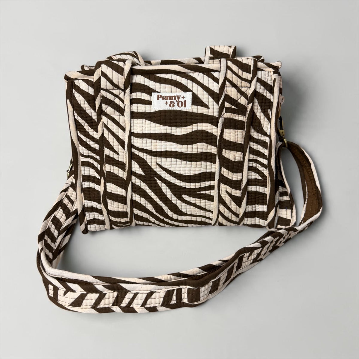 Brown Zebra MINI Tote Bag - Penny & Ol