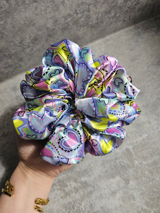 Nostalgic Love XL Satin Hair Scrunchie