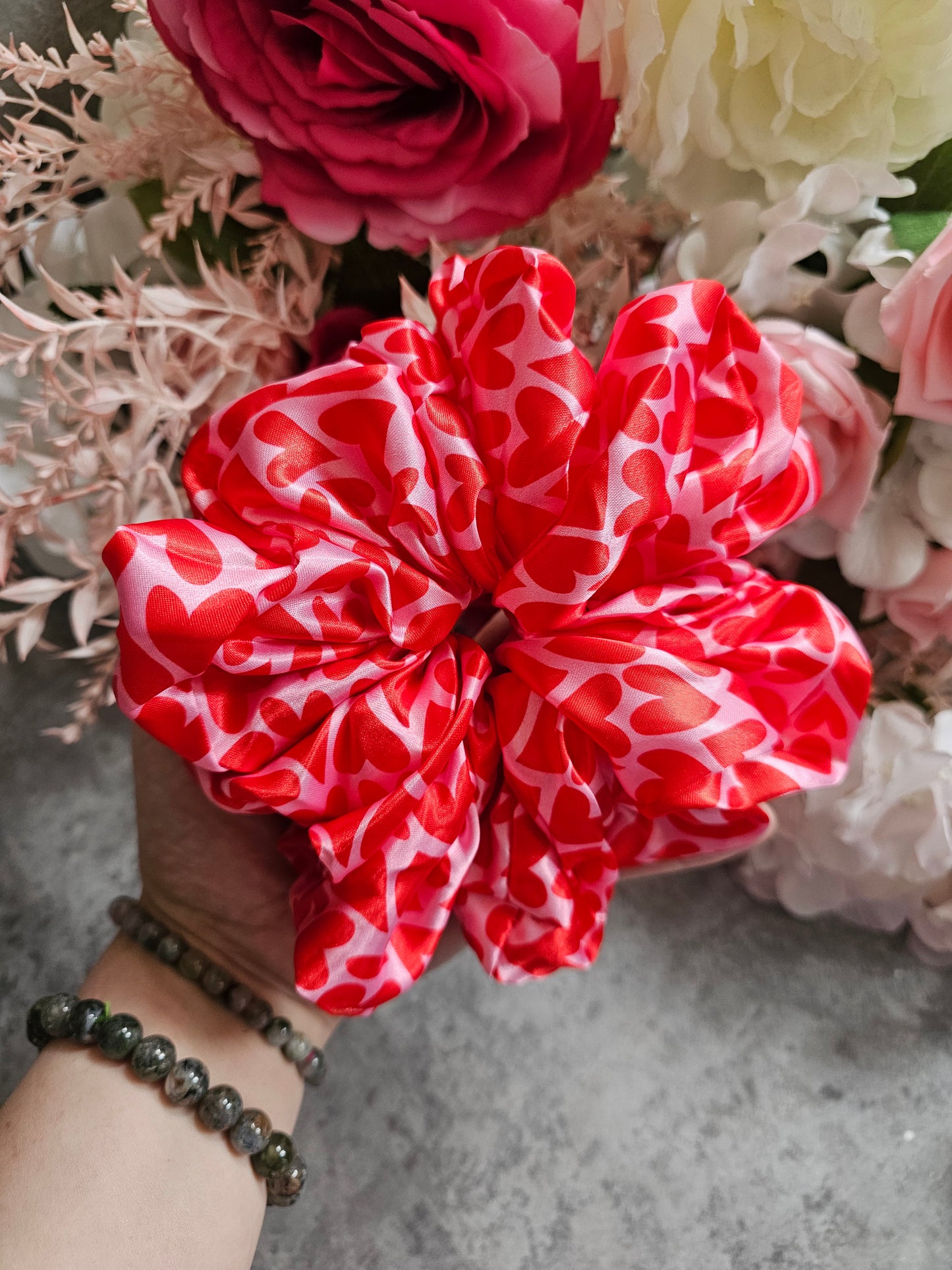 Love You Girls XL Satin Hair Scrunchie, Elsabelle Collab.