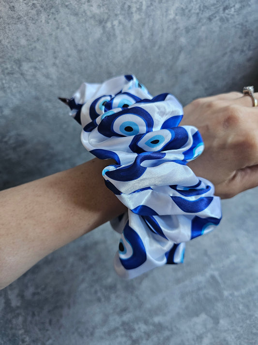Evil Eye XL Satin Hair Scrunchie