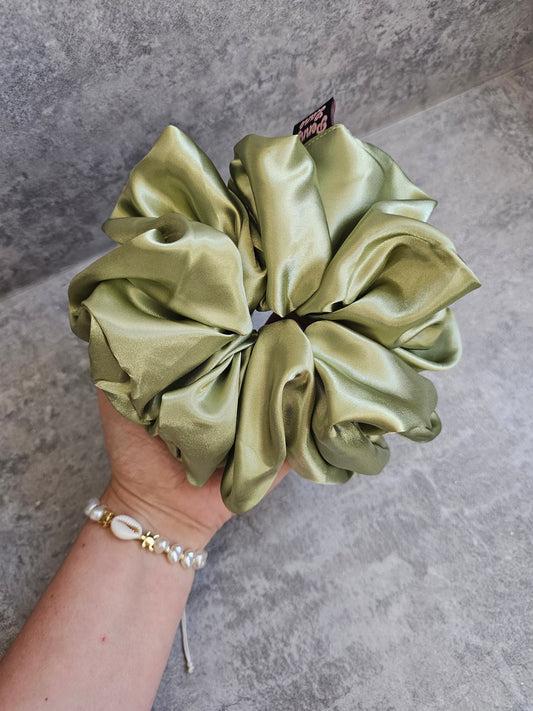 Sage Solid XL Satin Hair Scrunchie